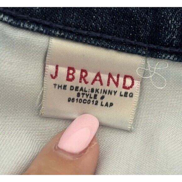 J Brand Jeans Womens 30 Dark Blue The Deal Skinny Leg Zip Ankle Denim - Picture 8 of 9